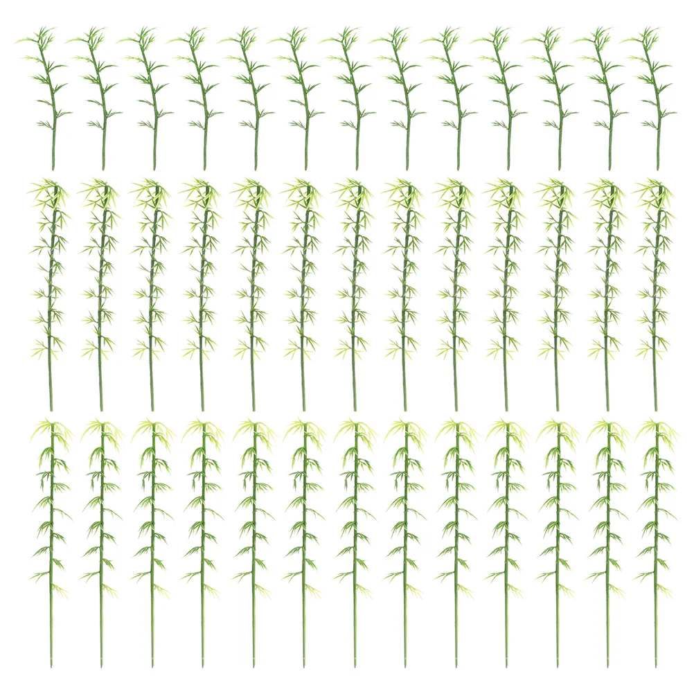 40 Pcs Bamboo Model Indoor Plant Artificial Fake Tree Wreath Iron Wire Miniature Ornament Decor