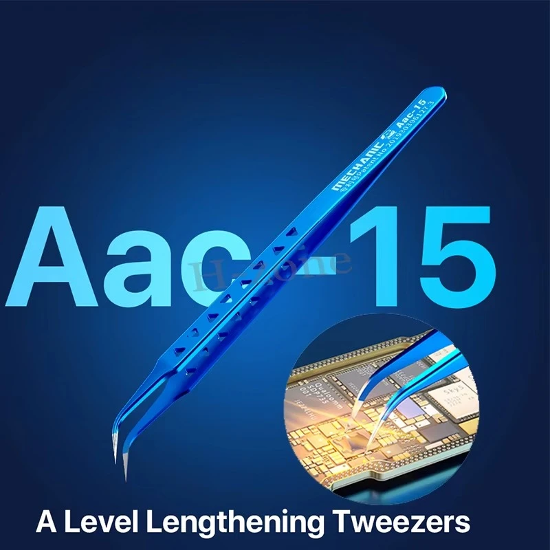 MECHANIC AAC-15 Stainless Steel Tweezers for Phone Repair High Precision 8 Hole Heat Dissipation Flying Wire Spot Welding Clip