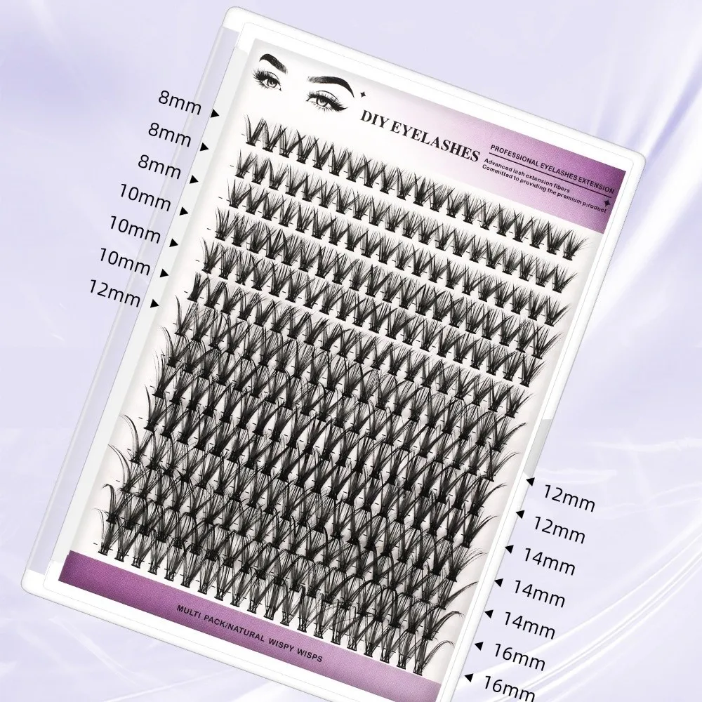 8-12mm False Eyelashes Bond and Seal DIY Lash Clusters with Lash Brush Lash Extension Clusters Eyelash Extensions