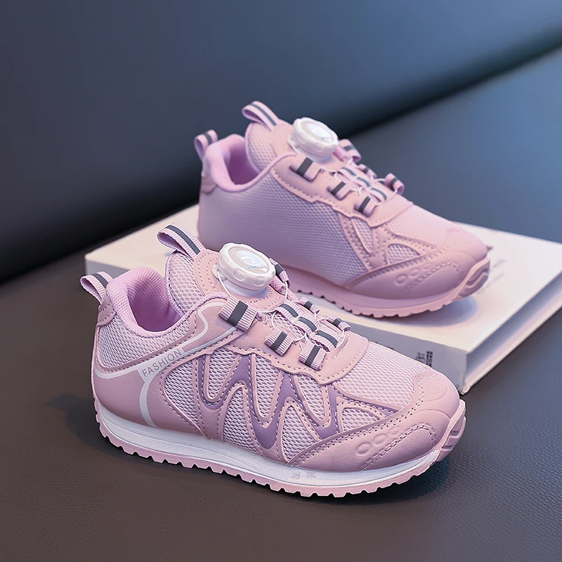 

Air Mesh Kids Running Shoes Summer Strong Breathability Anti-sweat Thick Sole Anti-slip Footwear for Outdoor Play