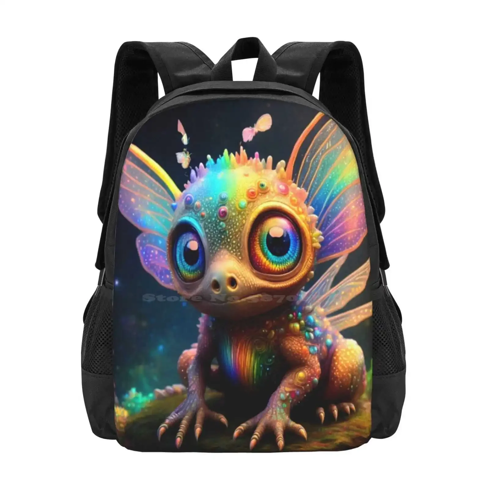 

Cute Dragon Hot Sale Schoolbag Backpack Fashion Bags Psychedelic Dragon Kauai Cute