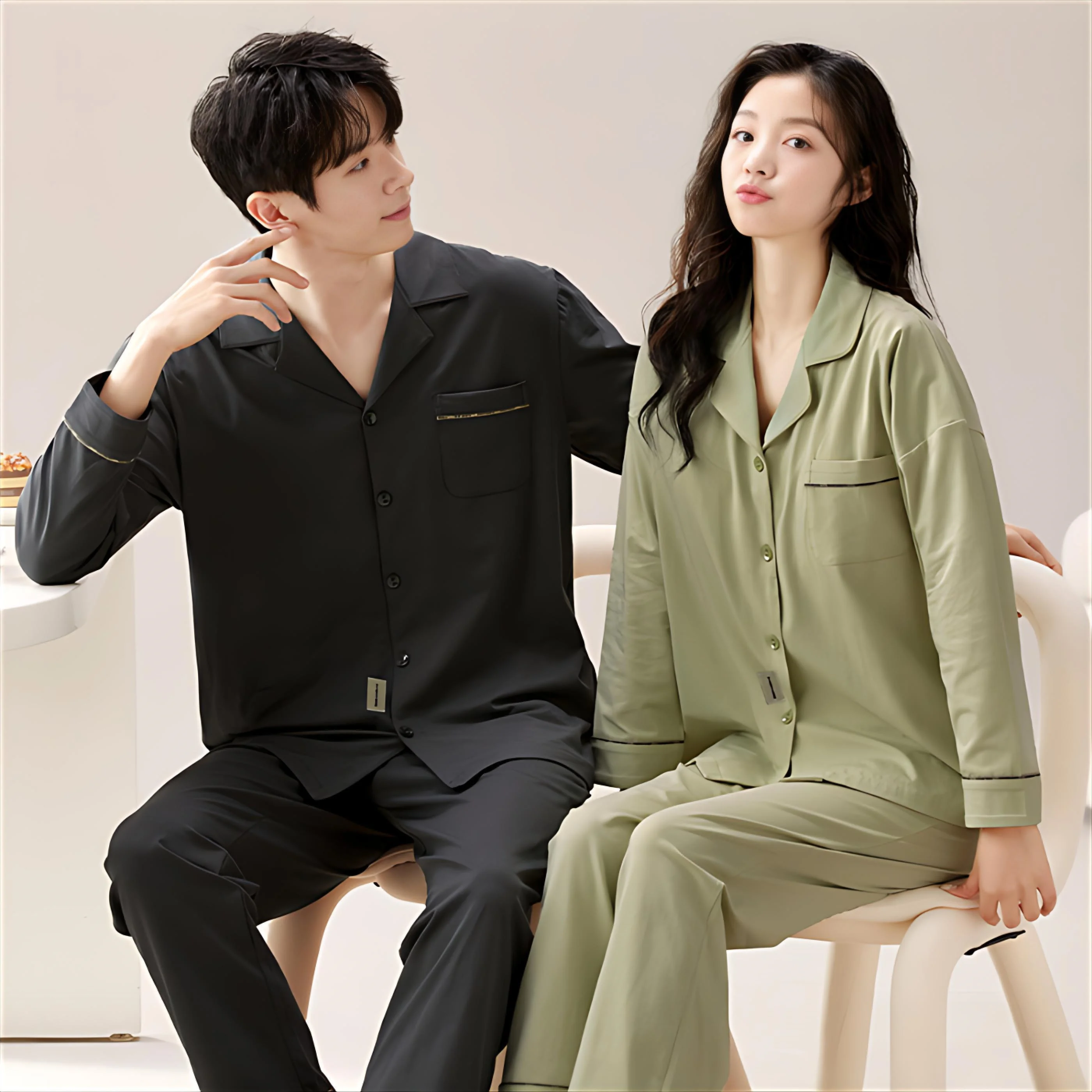 

Pajama Adult Sets Women Holiday Festival Rayon Nightwear Celebration Theme Design Crew Neck Three Quarter Sleeve Shorts Summer