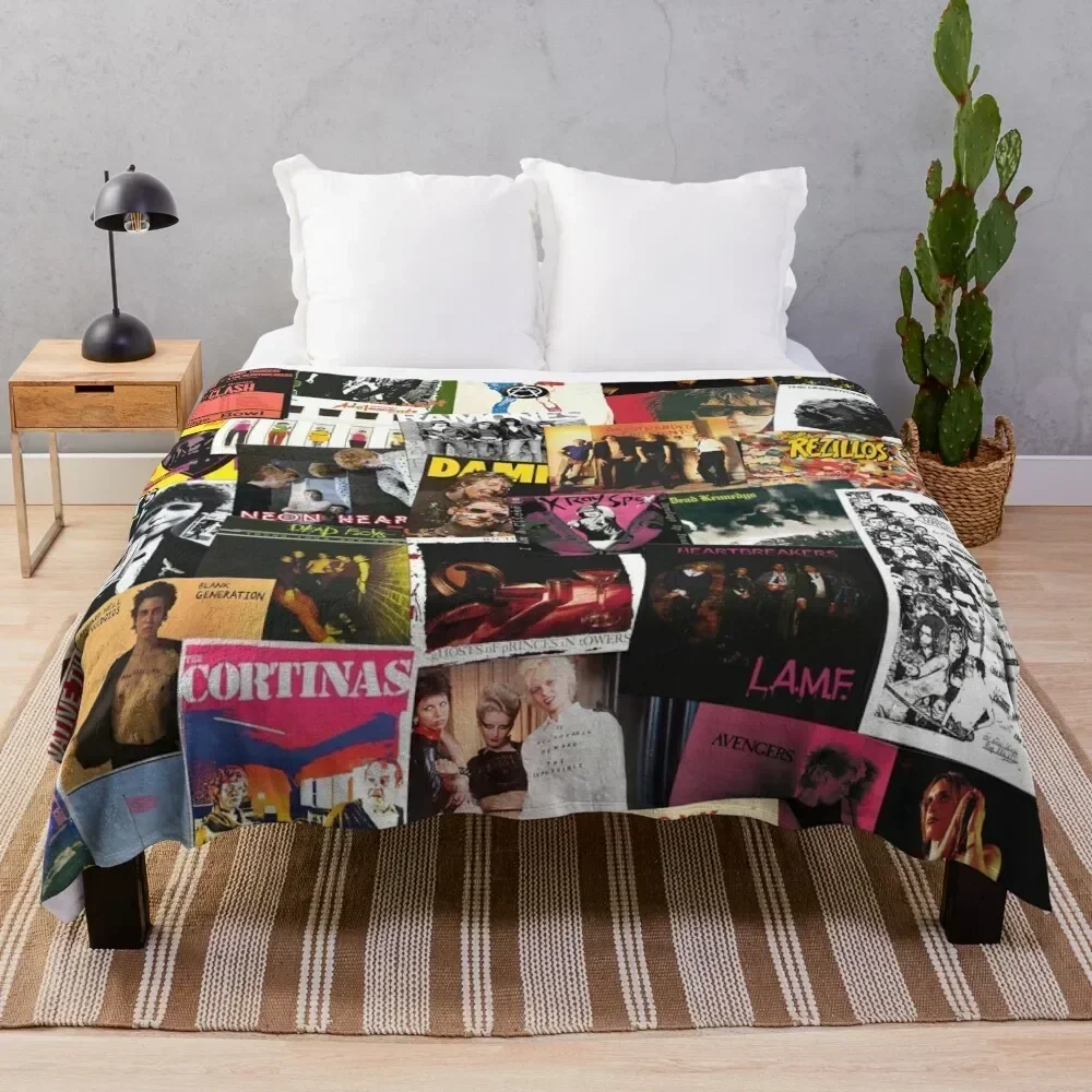 

70s Punk Rock Music Throw Blanket No Pilling Soft Warm Blanket for Bed