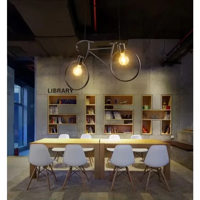 Nordic Personality Industrial Style Restaurant Bar Clothing Store Cafe Creative Simple Bicycle Wheel Chandelier
