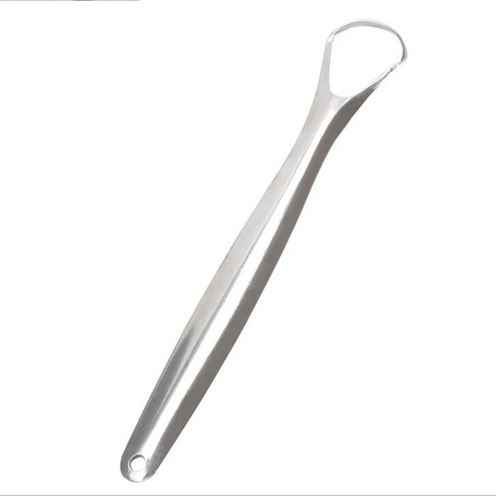 

3PCS Stainless Steel Tongue Scraper Reusable Tongue Brush Oral Health Cleaning Tool for Adult (Silver/Black/Red)