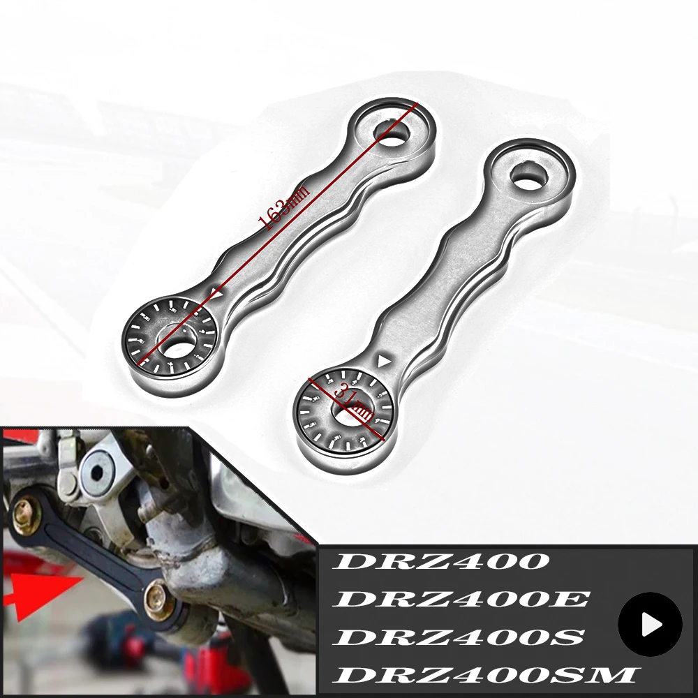 For Suzuki DRZ400 DRZ400E DRZ400S DRZ400SM DRZ 400 E S SM 2000-2017 RM125 RM200 1996-2000 Adjustable Linkage Lowering Link Kit