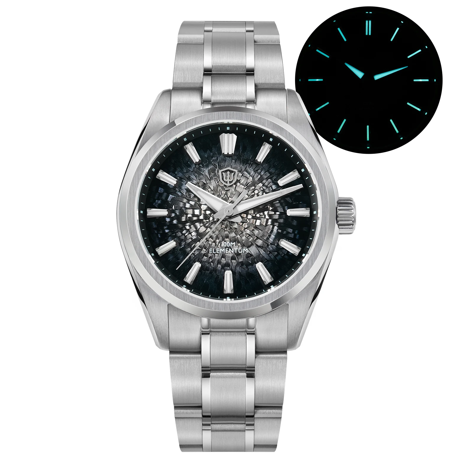 Watchdives WD0003C 38mm reloj para hombre VH31 barrido segundos movimiento de cuarzo zafiro hielo grieta Dial luminoso 10Bar relojes impermeables