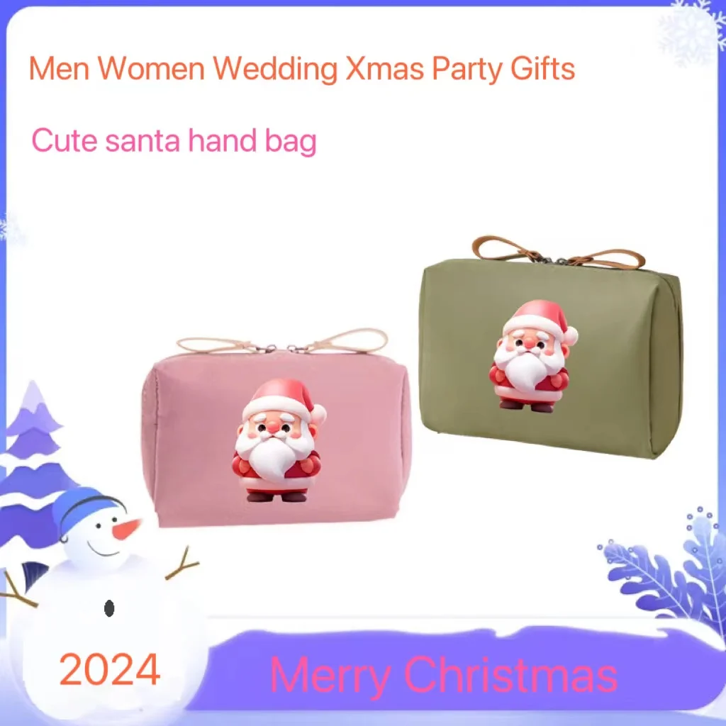 Cute Christmas Gift Lipsticks Bag Men Women Small Travel Storage Bag Creative Santa Hand Pack Xmas Wedding Party Guest Present