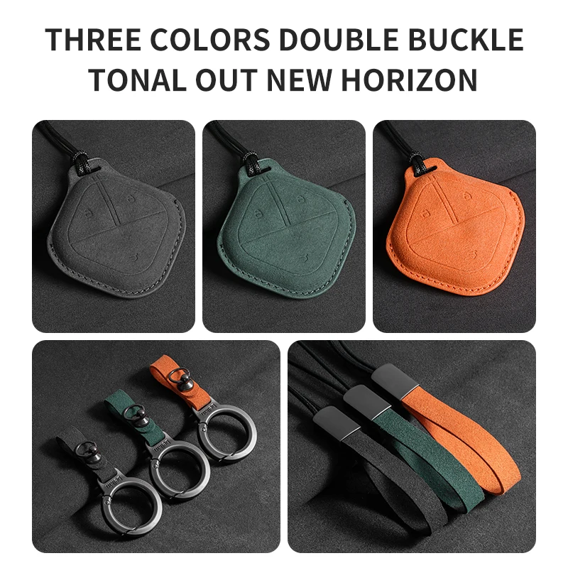 حافظة مفاتيح السيارة من الجلد المدبوغ لـ SGMW Wuling Baojun Air Yep KiWi EV E100 630 510 730 610 530 560 RS-5 سلسلة مفاتيح قذيفة