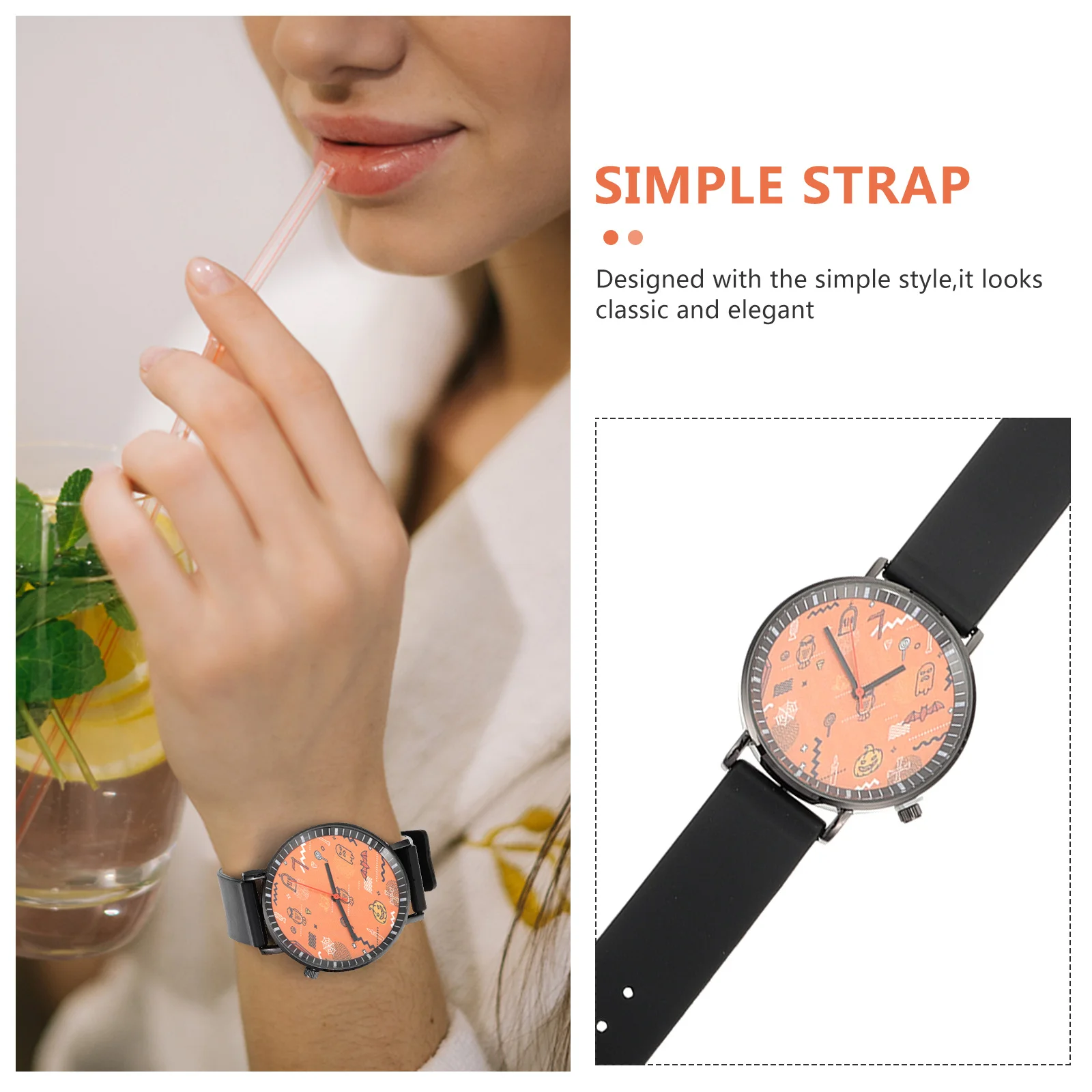 

1Pcs Personality Watch Display Exquisite Pattern Comfortable Wear Universal Wristwatch for Anniversary Valentine's