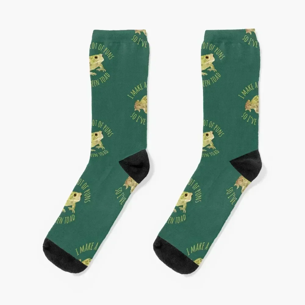 

Toad Pun Socks moving stockings happy Christmas snow Socks Male Women's