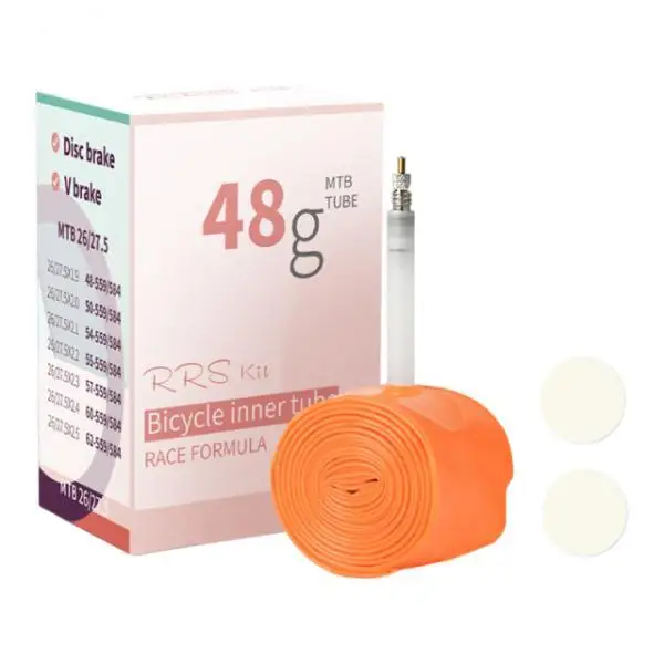 Fietsbinnenband met klep, anti-lekreparatie, lichtgewicht, schokbestendig, fietsreserveband met bandpatches vervangt voor rijden