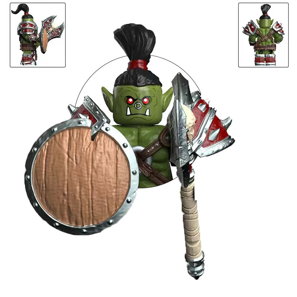 DT8905 القرون الوسطى Orcs نموذج الطوب مجموعة صغيرة متوافقة عمل أرقام لغز الكرتون اللبنات لعبة هدايا عيد الميلاد #4