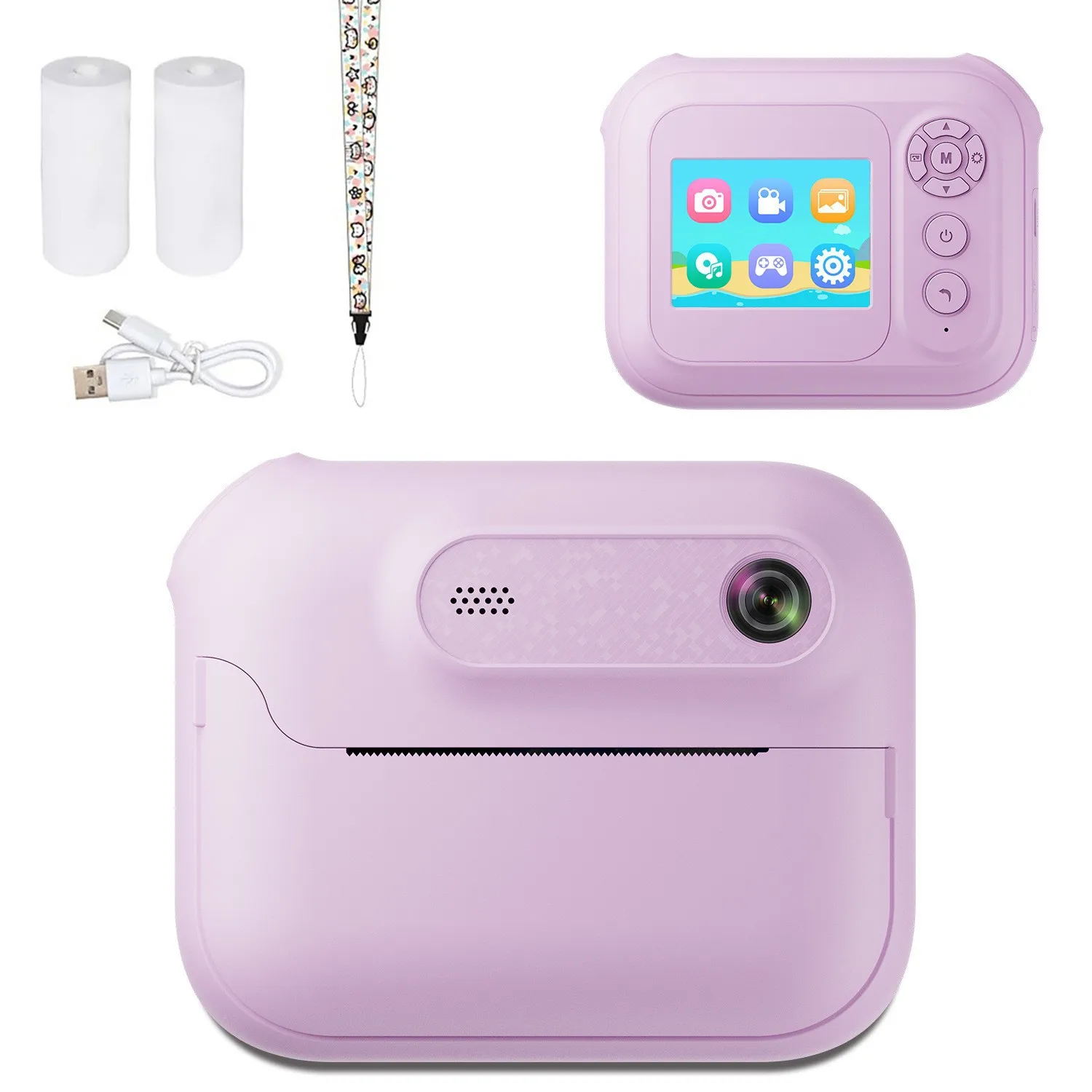 

Instant Print Camera HD Digital Camera Support 17 Languages Instant Photo Print Camera Miniature Kids Thermal Print Camera