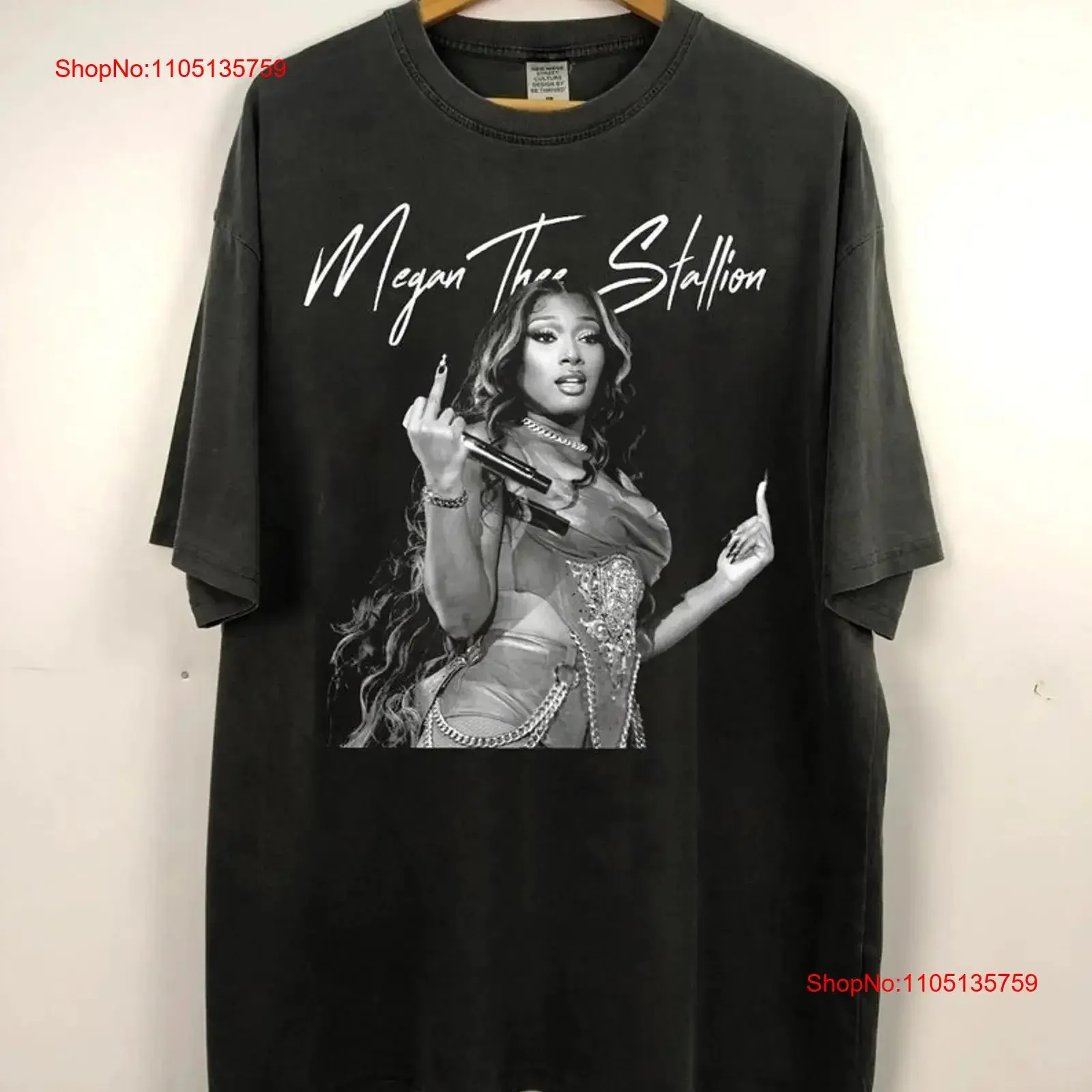 

Футболка Megan Funny Thee Stallion Rapper, винтажная футболка 90-х годов для девочек, винтажная стираная графика, дизайнерская одежда унисекс, слегка