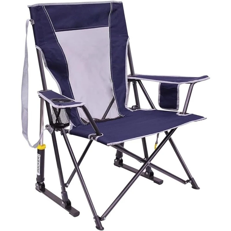 

Comfort Pro Rocker Collapsible Rocking Chair & Outdoor Camping Chair, Indigo Blue