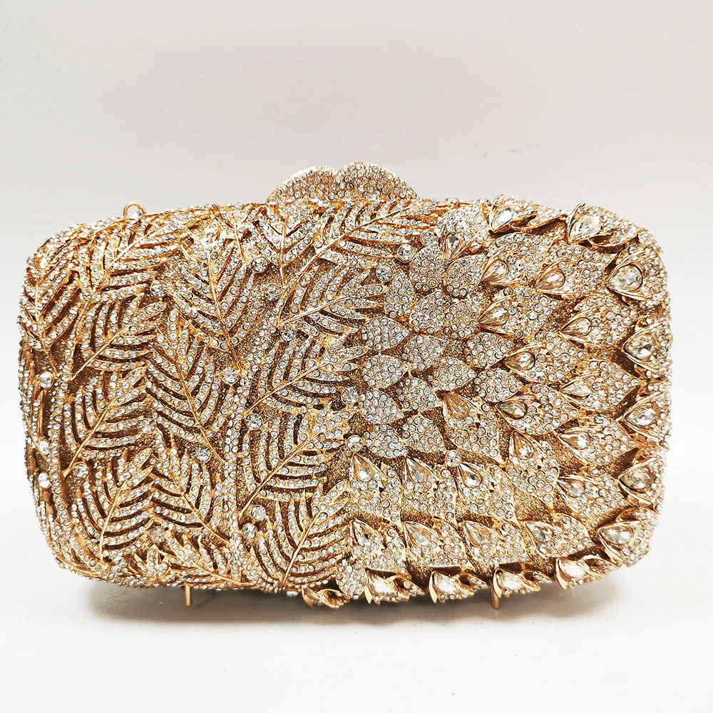 Bolso de Noche de Metal Dorado - Women Bags Gold reseña y precio