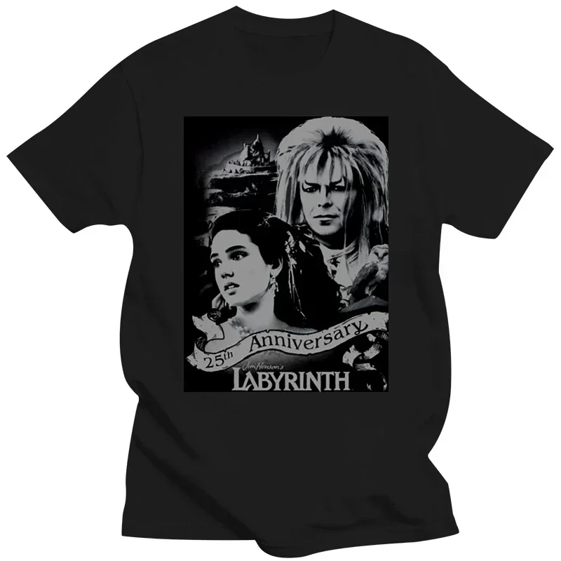 T-Shirt Labyrinth Movie ANNIVERSARY Licensed men clothing graphic tee oversized Short Sleeve Cartoon Casual 100% cotton fashion