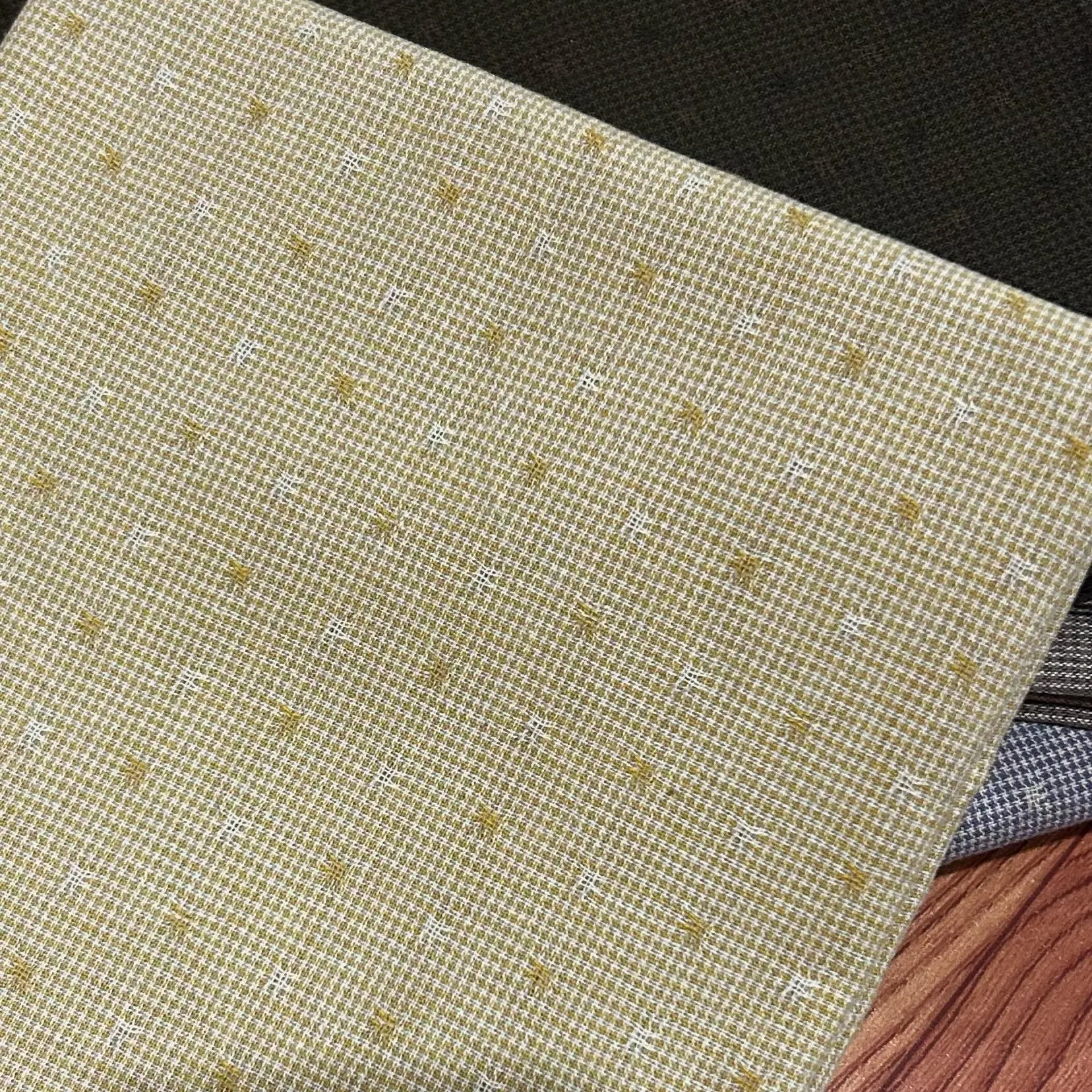 8-Color Polka Dot Check Pattern Jacquard Cotton Fabric，For Handbags, Dolls, Quilting, Handmade Crafts, Sewing Fabric