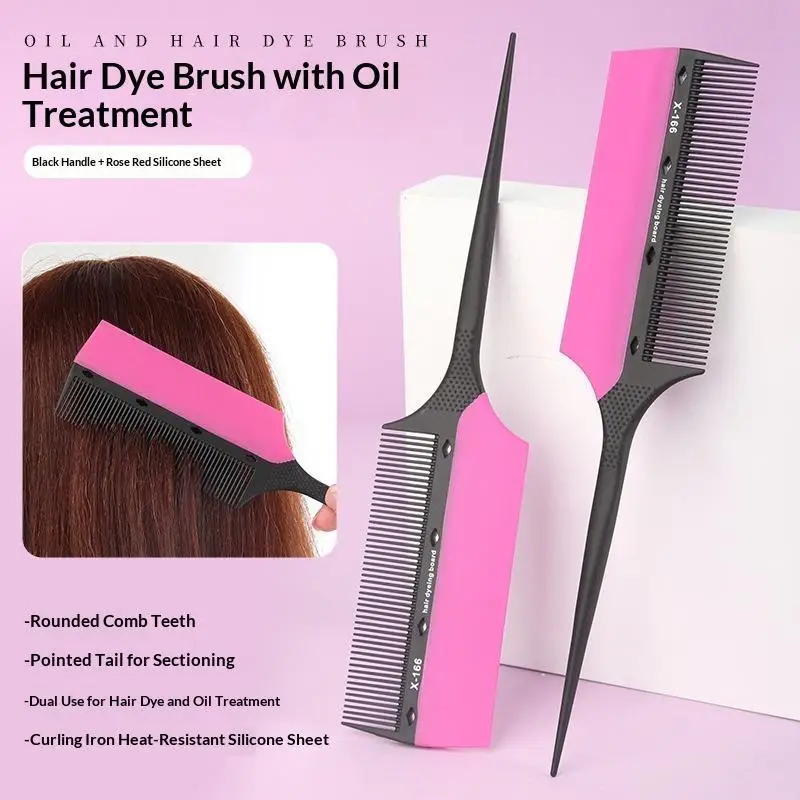 1Pcs 2 In 1 Hair Dye Brush Comb Beginner Friendly Hair Coloring Tool For Home DIY Gradient Hair Styling Use
