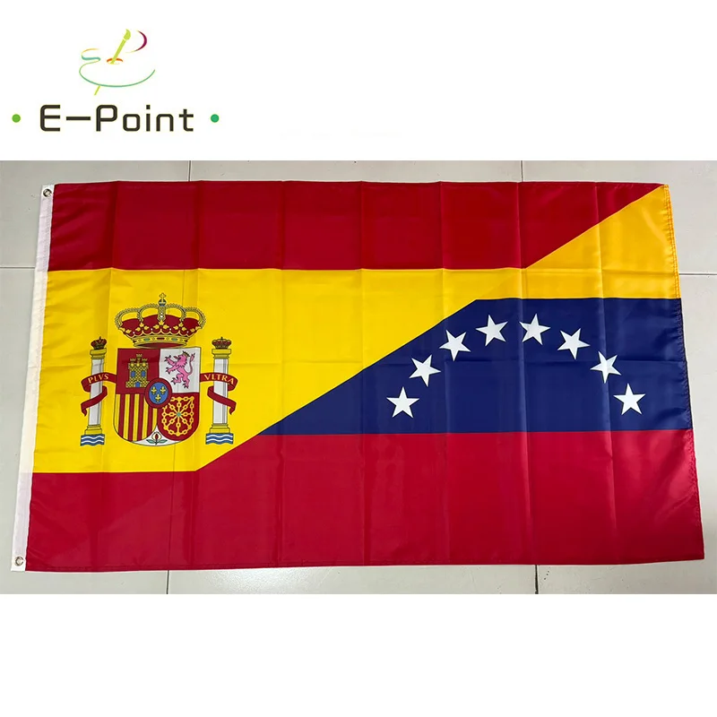 

Spain Venezuela Friendship Flag 2ft*3ft (60*90cm) 3ft*5ft (90*150cm) Size Christmas Decorations for Home Banner