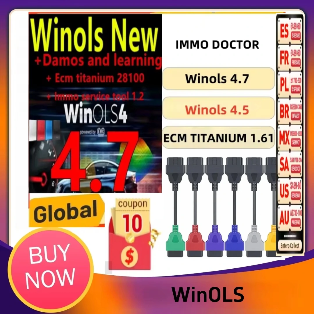 

2023 WinOLS 4.51 Auto ECU +2020 Damos +ECM TITANIUM Chip Tuning SoftwareWith Plugins More Functions Send cd USB