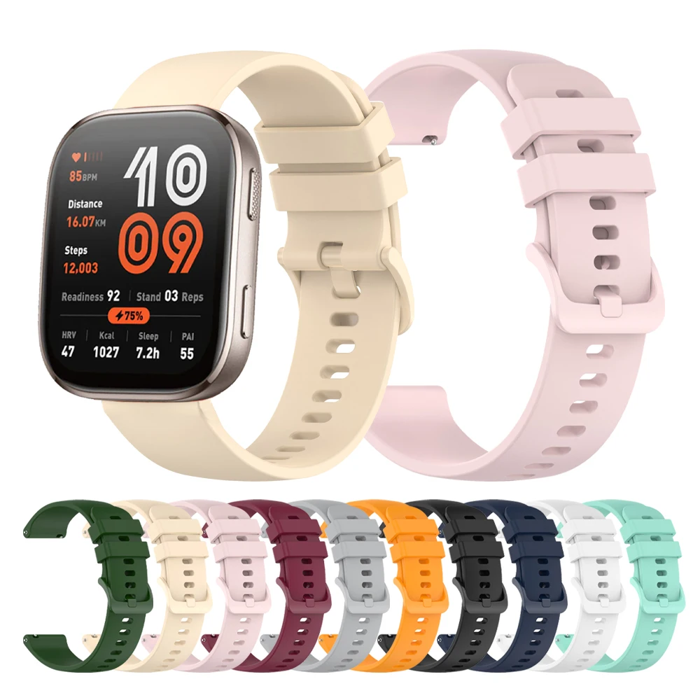 Für Huami Amazfit BALANCE 2/GTR 4 3 2 Correa 20mm 22mm Silikonarmband für Amazfit GTS 4 2 Mini/Bip 6 5 Uhrenarmband Sportarmband