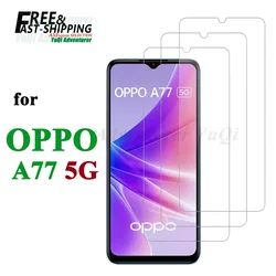 Screen Protector For OPPO A77 5G Tempered Glass  9H HD High Aluminum Clear Transparent Case Friendly