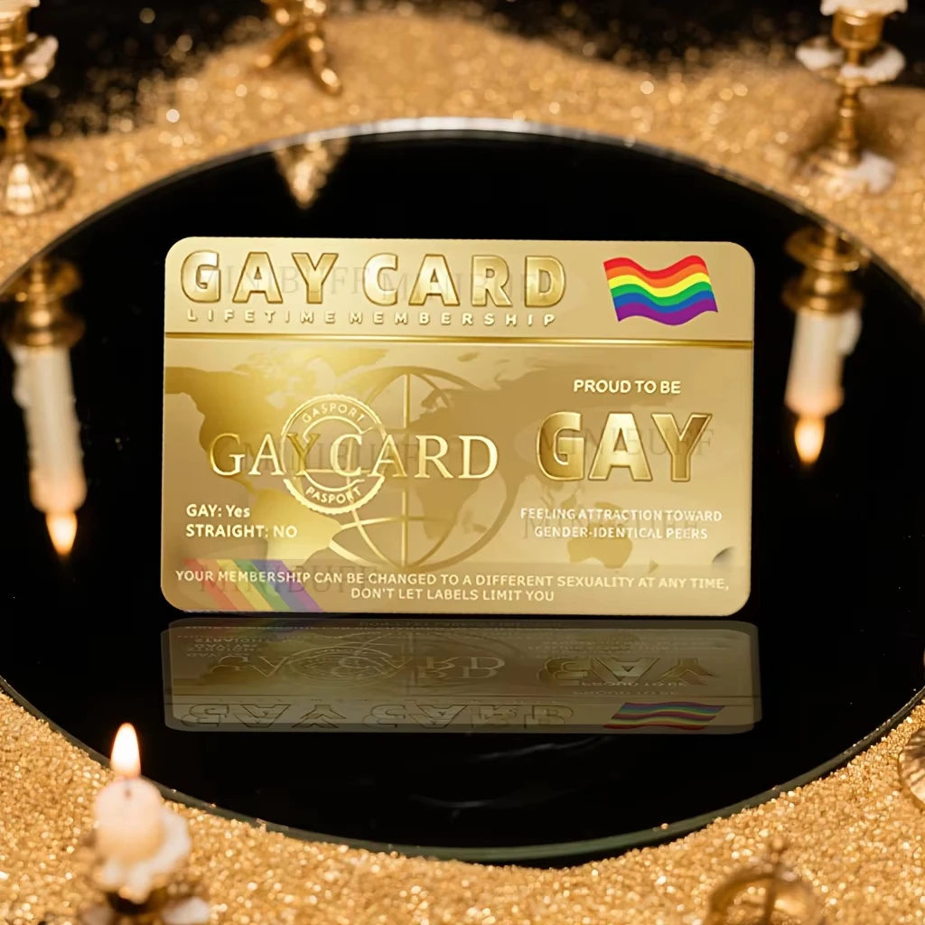Gay Lifetime-Mitgliedskarte, PVC-Karte, ohne Aufkleber, doppelseitiges Traum-Thema mit Regenbogenstreifenmuster, mit glänzender Oberfläche – Detail 7