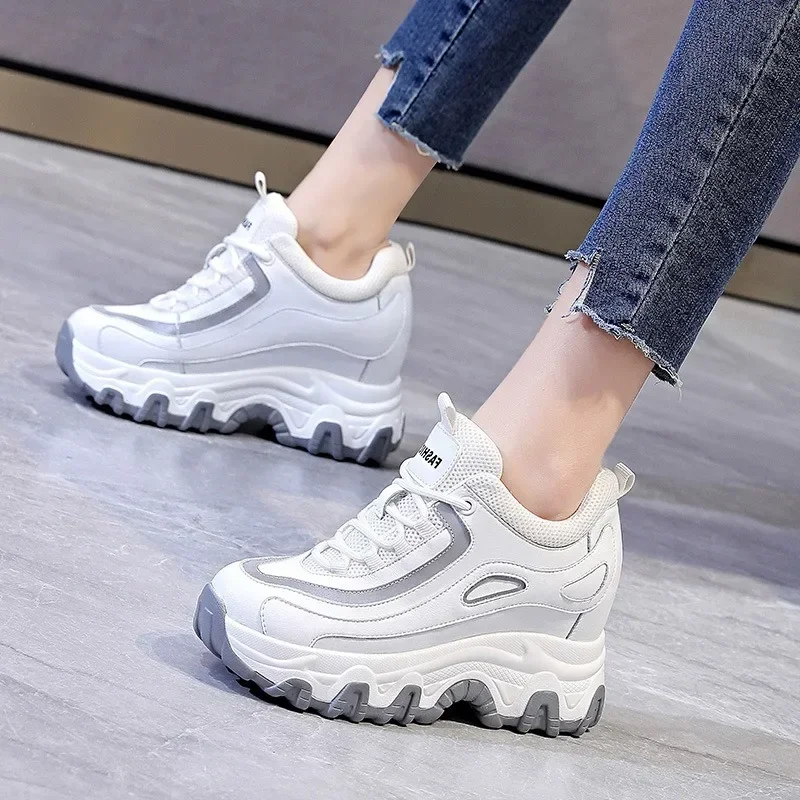 9CM Genuine Leather Platform W – Platform Sneakers Chunky recenzja i cena