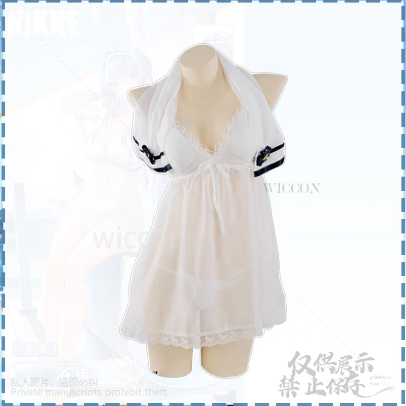 Anime Game NIKKE The Goddess Of Victory Cosplay Helen Costume Sexy Pajamas Chest Open Nightgown Homewear Sleepwear Customized