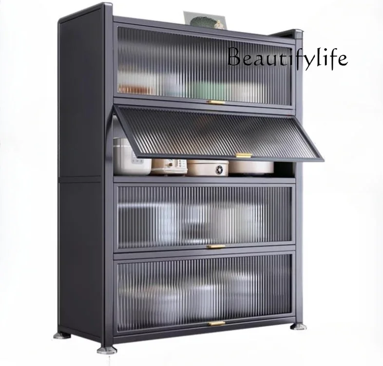 Kitchen shelves Floor-to-ceiling multi-layer household multi-functional storage cabinets Bowls and side storage cabinets