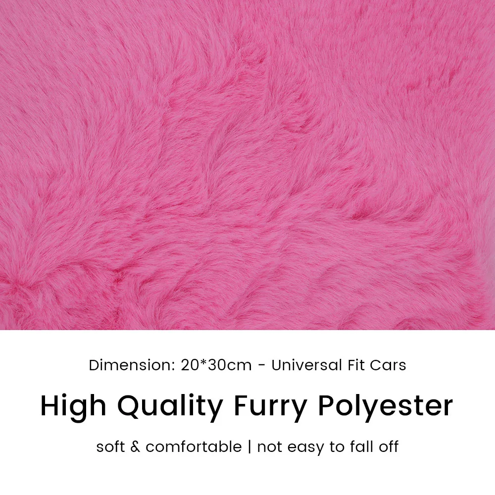 Soft Furry Plush Polyester Armrest Box Pad Cover Center Console Box Armrest Pad Cushion Universal Women Car Accessories