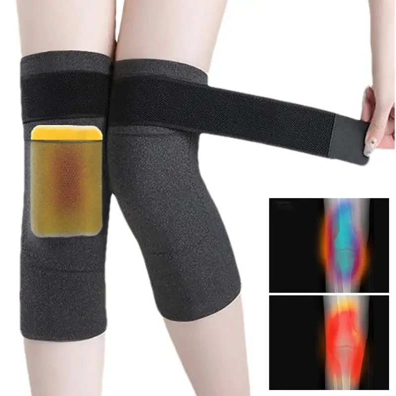 1 Pair Winter Warm Knee Pads Leg Compression Sleeves Soft Knee Braces Leg Elastic Sleeves Protector For Outdoor Running Walking