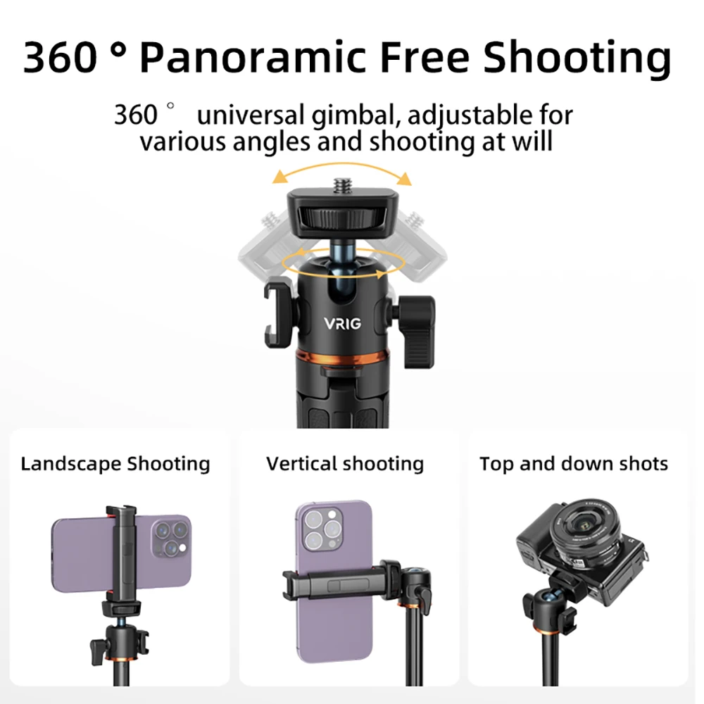 Selfie Stick Tripod Stand For Gopro 13 12 11 10/DJI Action 4 5 Pro Universal Outdoor Travel Vlog Live Streaming Selfie Video Pho