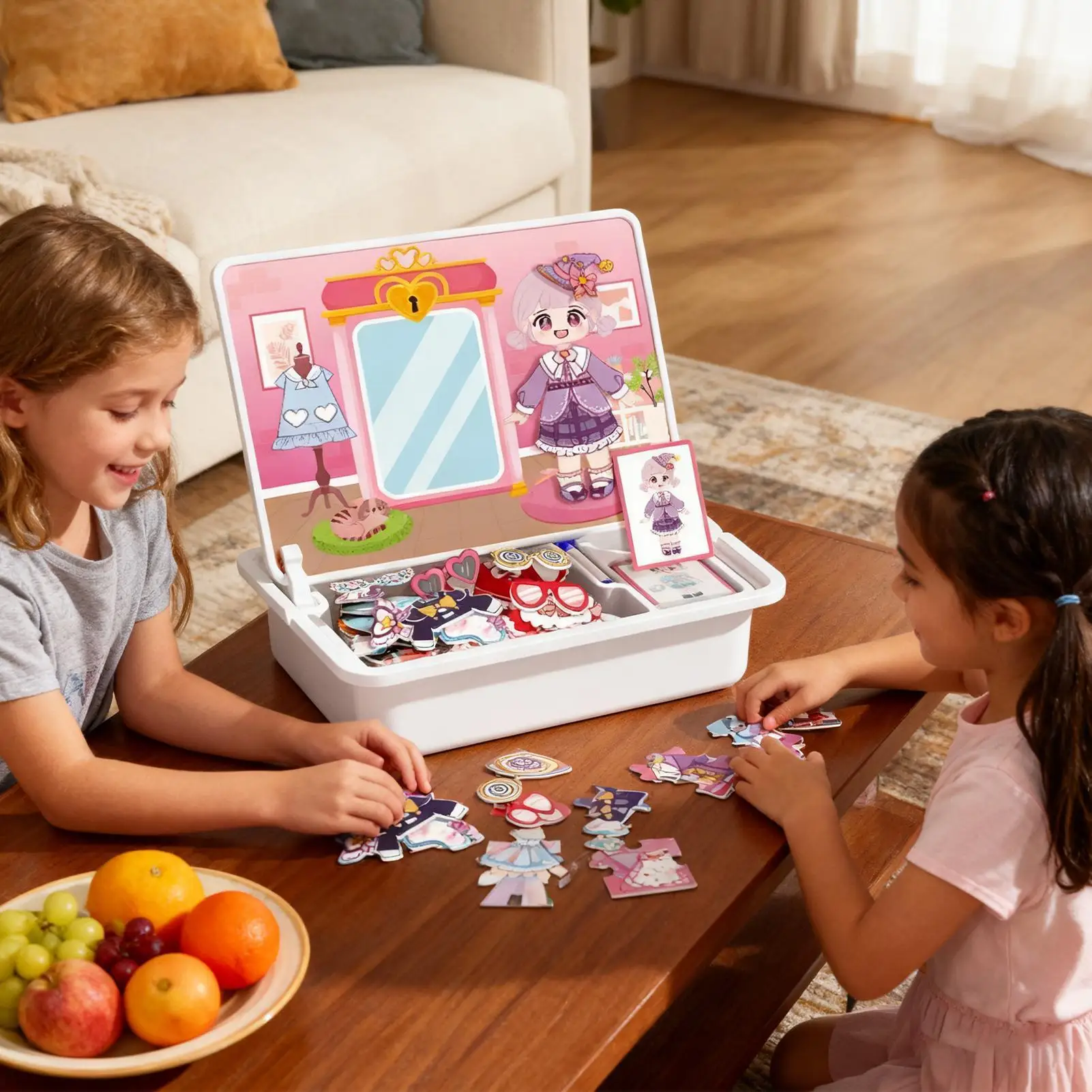 

Magnetic Face Toy Creative Face Dress Up Games Double Sided Learning Educational Toys With Write Board And Pen For Boys Girls