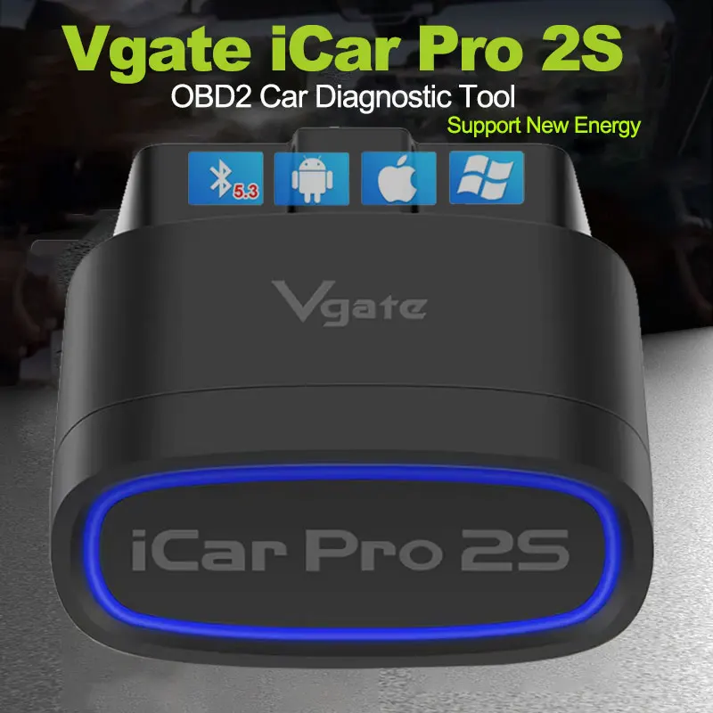 2025 НОВЫЙ автомобильный OBD-сканер Vgate iCar Pro 2S ELM327 Bluetooth 5.3 V2.3, обновленный автомобильный диагностический инструмент EV BimmerCode для IOS Android