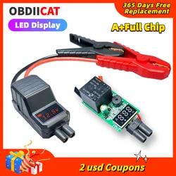 Clips de batería inteligentes con pantalla LED para arrancador de coche, Conector de emergencia, Cable de puente, amplificador de abrazadera inteligente, 12,5 V, gran oferta