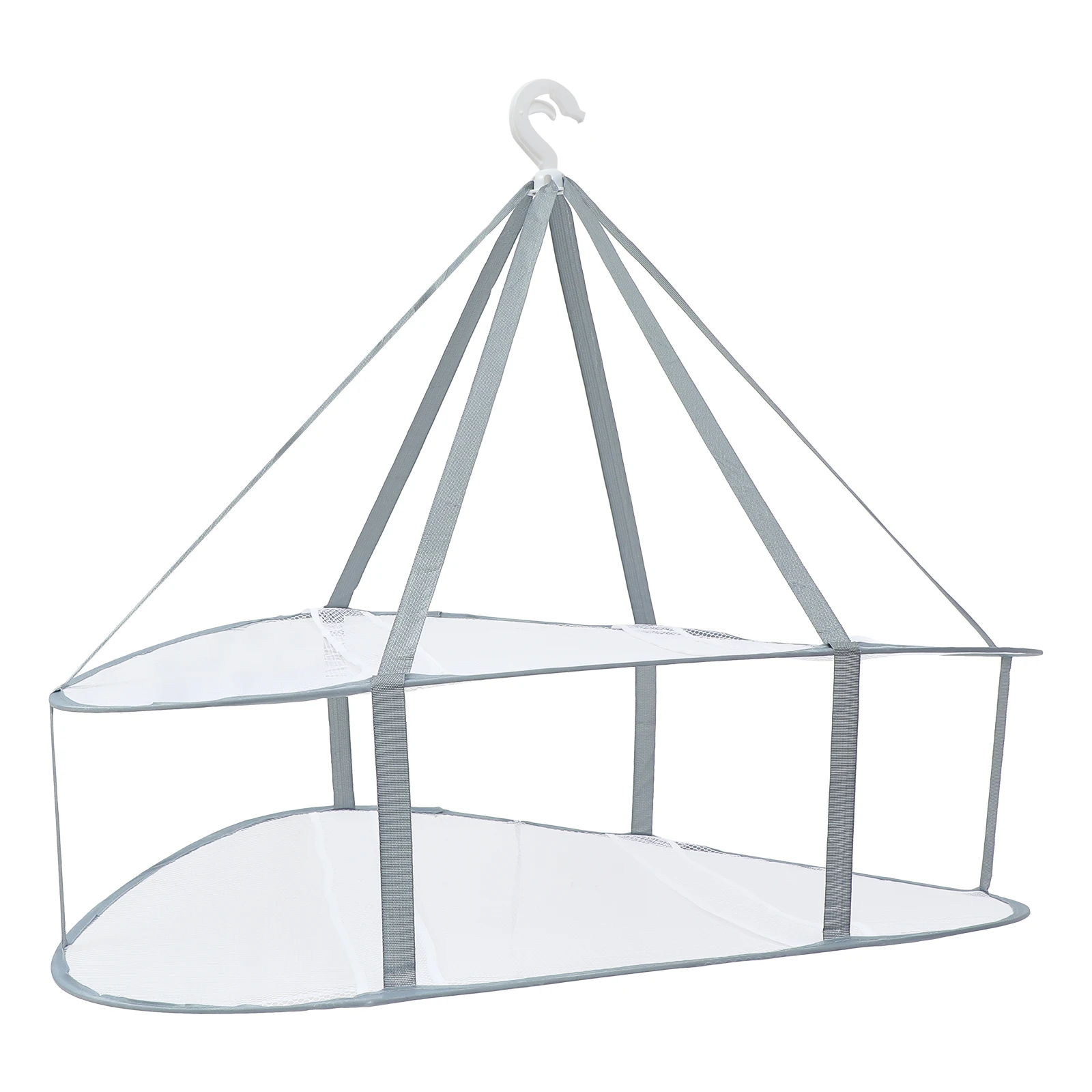 

Folding Drying Rack Balcony Hanging Clothing Clothes-drying Net Racks Basket Foldable for Hanger Fabric