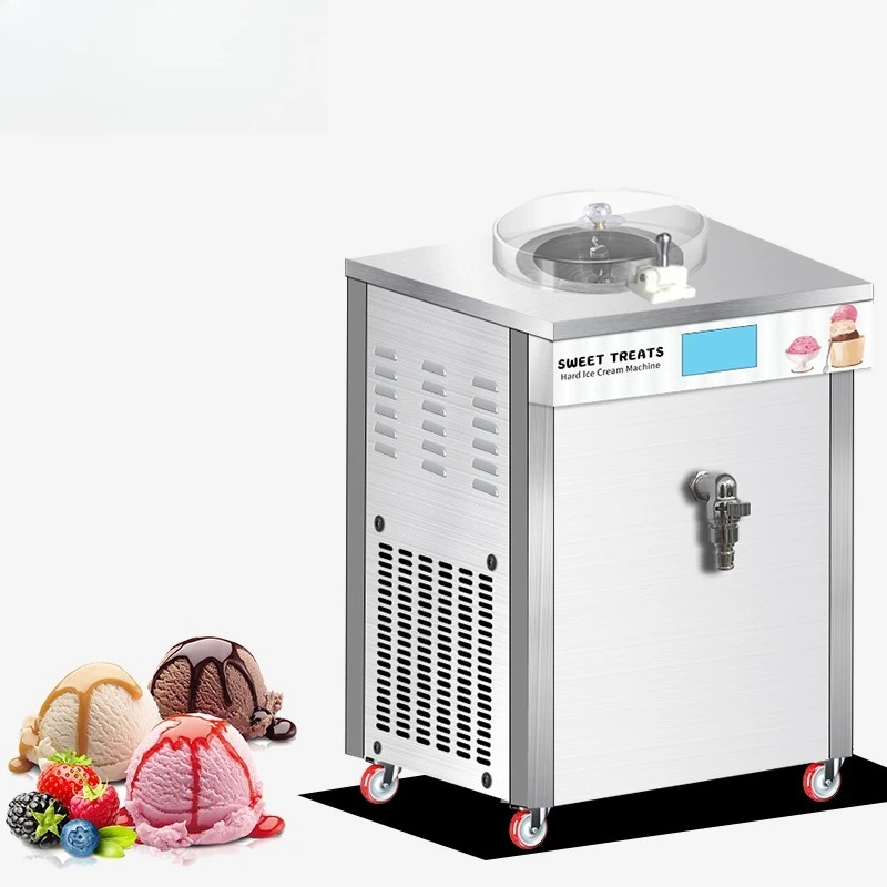 Single Head Hard Ice Cream Machine Electric Italian Hard Ice Cream Machine Gelato Stainless Steel