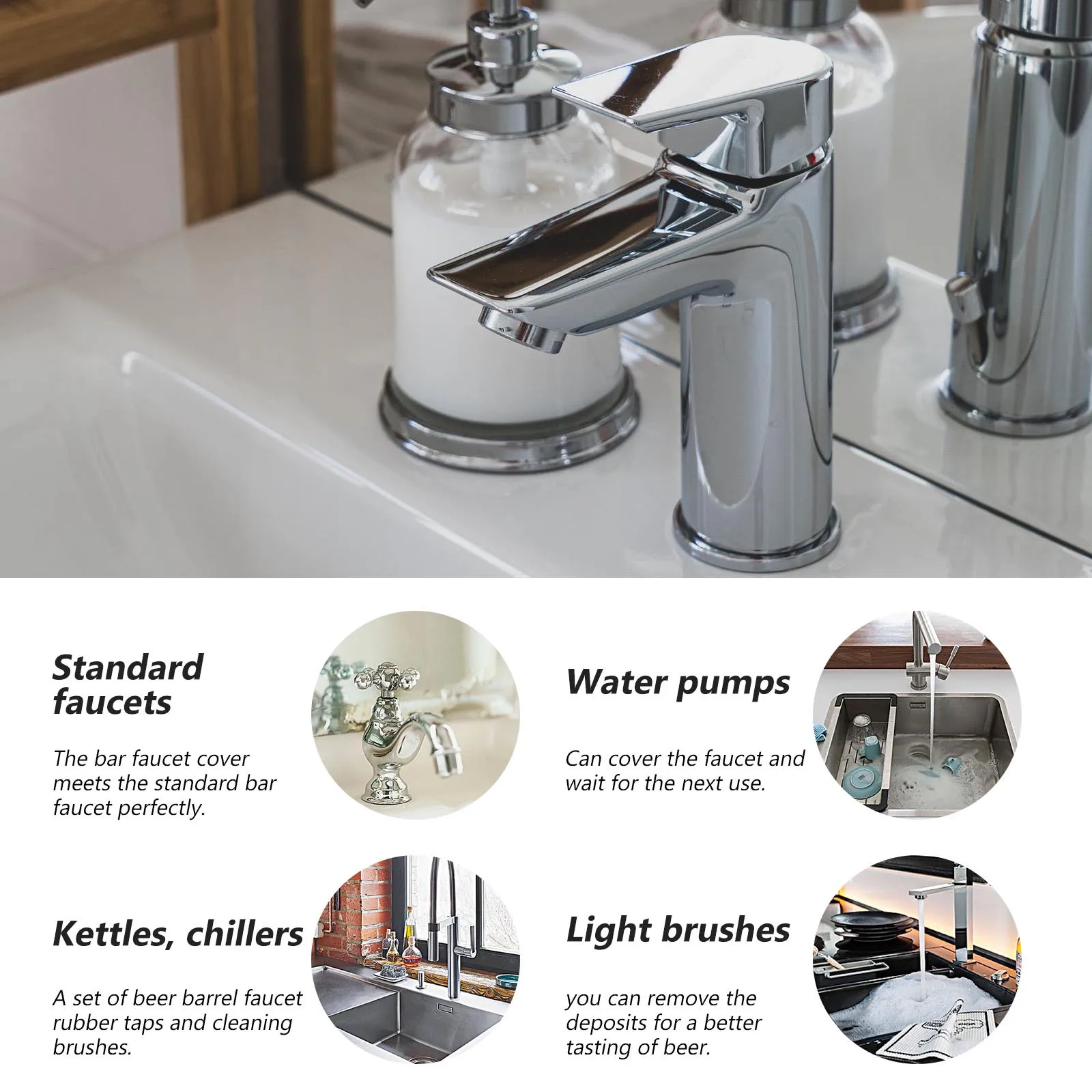 1Set Duurzaam Biervat Kraan Rubber Tap Cover Reinigingsborstel Kit Past Standaard Bierkranen Vaatje Schoonmaken Gereedschap Outdoor