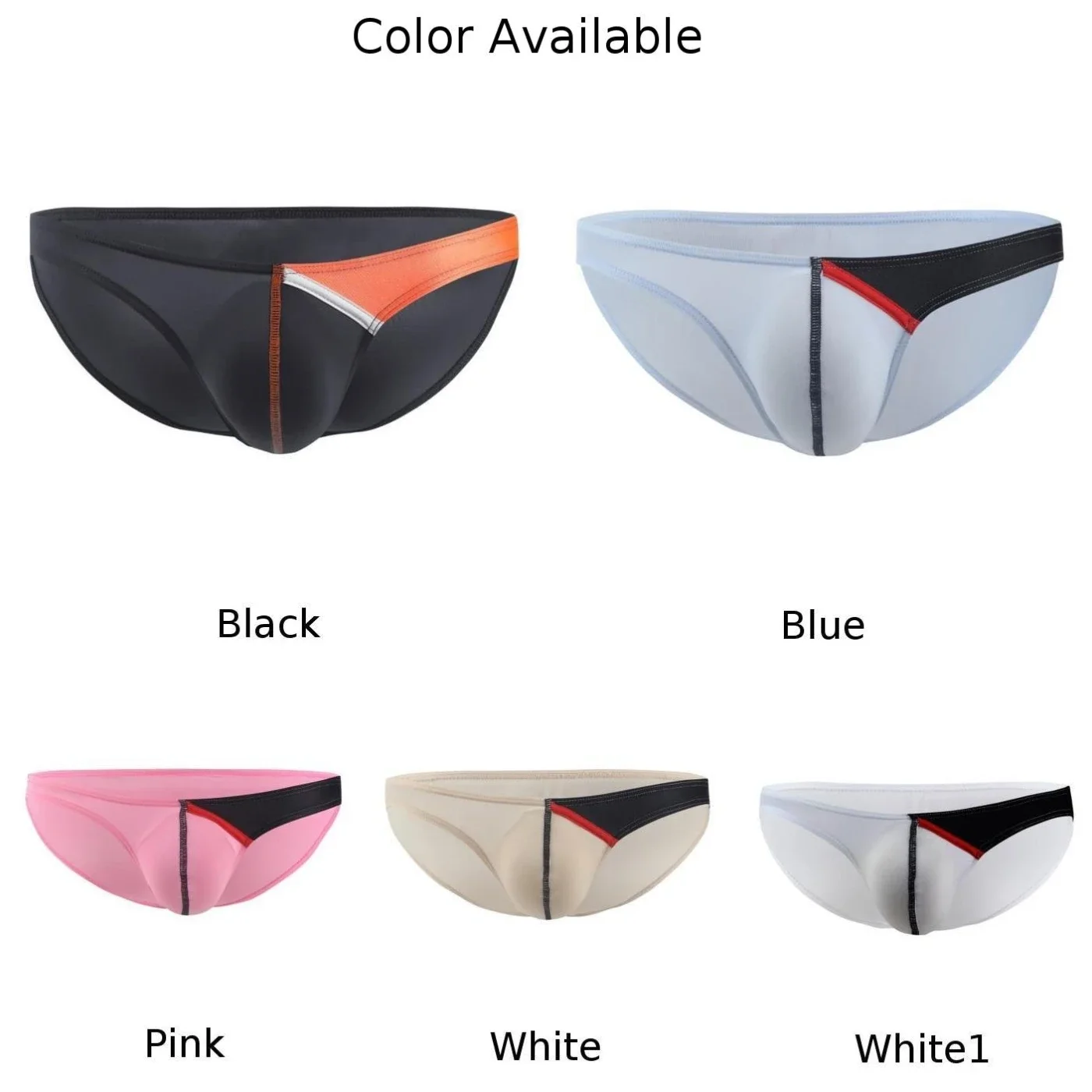 Sexy Erotic Men\'s Briefs Ice Silk Swimsuit Pink Bikini Brief Trunks Underwear Shorts Bulge Pouch Lightweight Slip Hombre