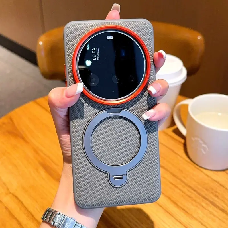 Nowe magnetyczne etui na telefon z obrotowym stojakiem do 15ultra 15pro 14pro Odporna na upadki osłona ochronna