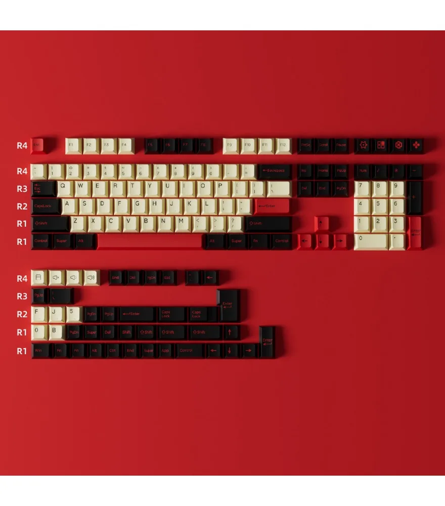

Two-color injection molded red keycap PBT material Original highly compatible wooting/VGN keyboard