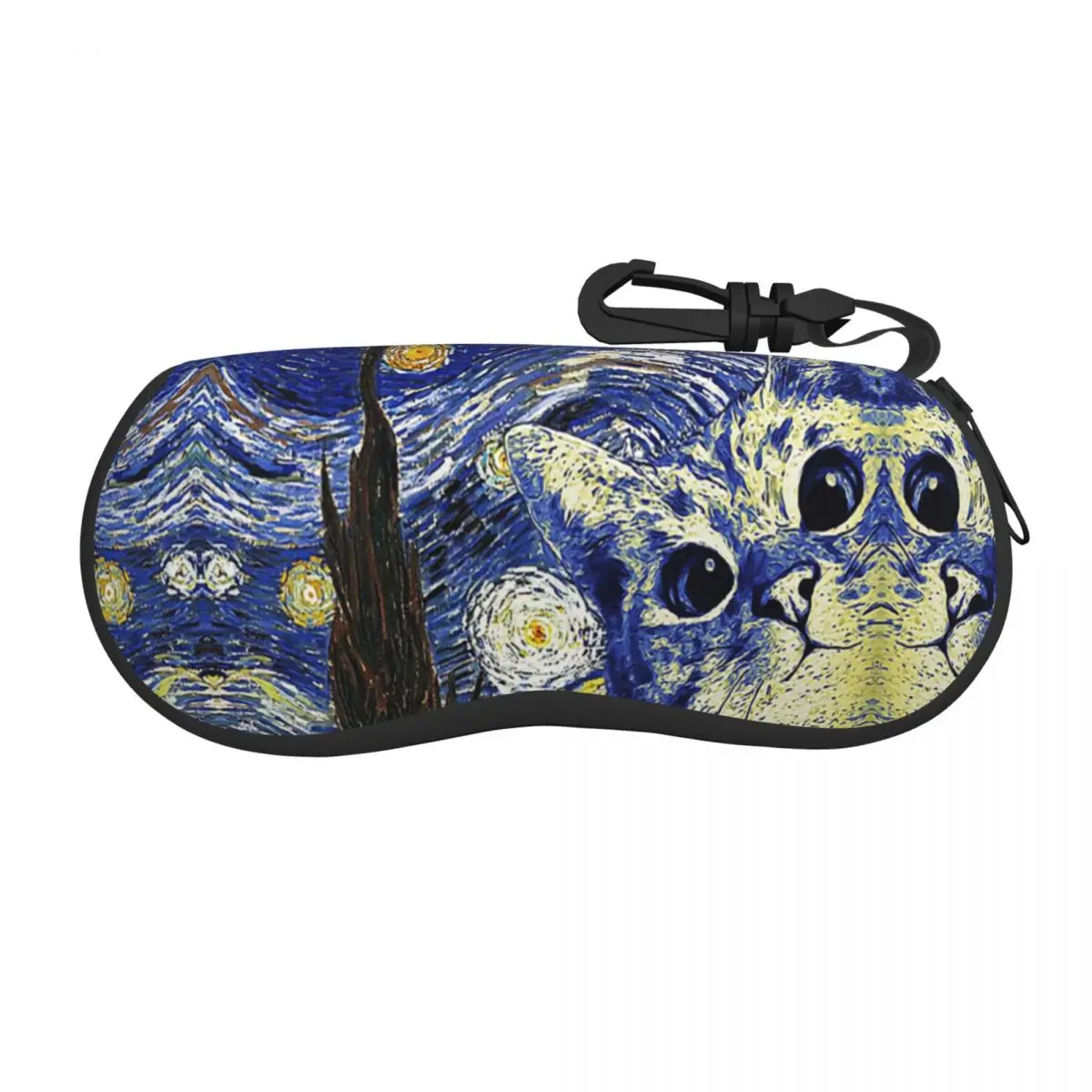 

Vincent Van Gogh Sunglasses Soft Case Neoprene Zipper Style Cat Oil Painting Shell Eyeglass Case Custom Protective Box