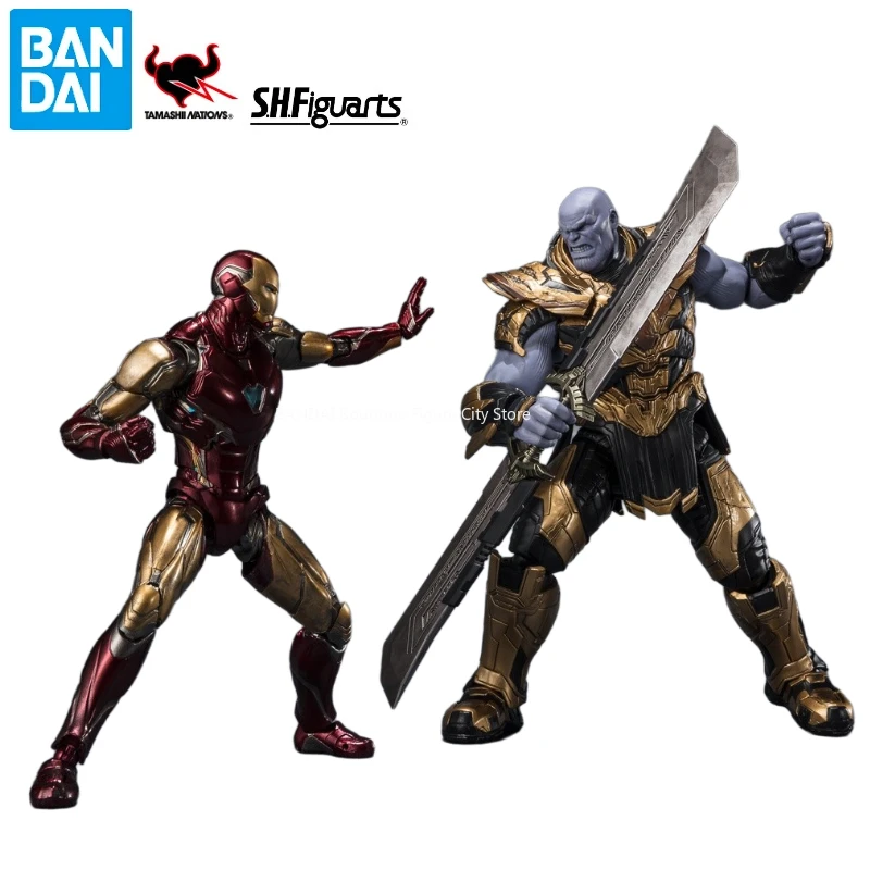 

Brand New Spot Genuine Bandai SHF S.H.Figuarts Thanos Iron Man Mark 85 5th Edition Movable Doll Figure Collection Toy