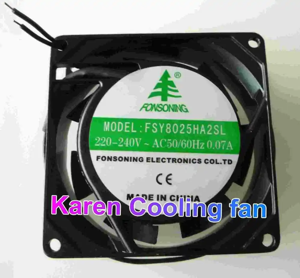 New Original FONSONING FSY8025H2ASL 8025 220 ~ 240v AC50 / 60Hz 0.07a cooling fan