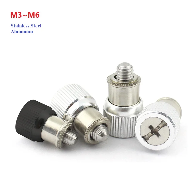 

New Product PF11 M3 M4 M5 M6 PEM Self-Clinching Spring Loaded Captive Panel Screws For Panel Cabinet Screw Primary Colours/Black