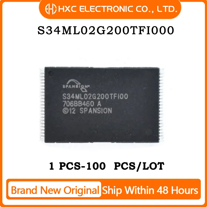 

Free Shipping 1PCS/10PCS/50PCS/100PCS S34ML02G200TFI00 S34ML02G200TFI000 TSOP48 Brand New Original IC Chip