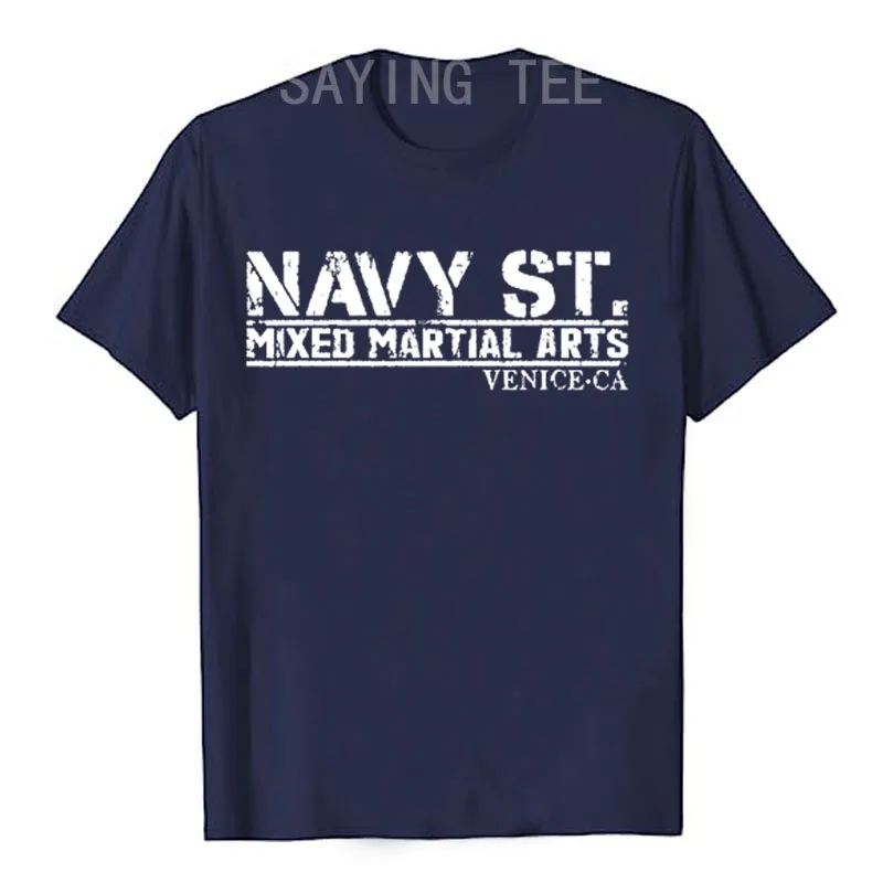 Navy Street Kingdom MMA Mixed Martial Arts Gift T-Shirt Letters Printed Saying Tee Tops Graphic Outfit Cool Short Sleeve Blouses